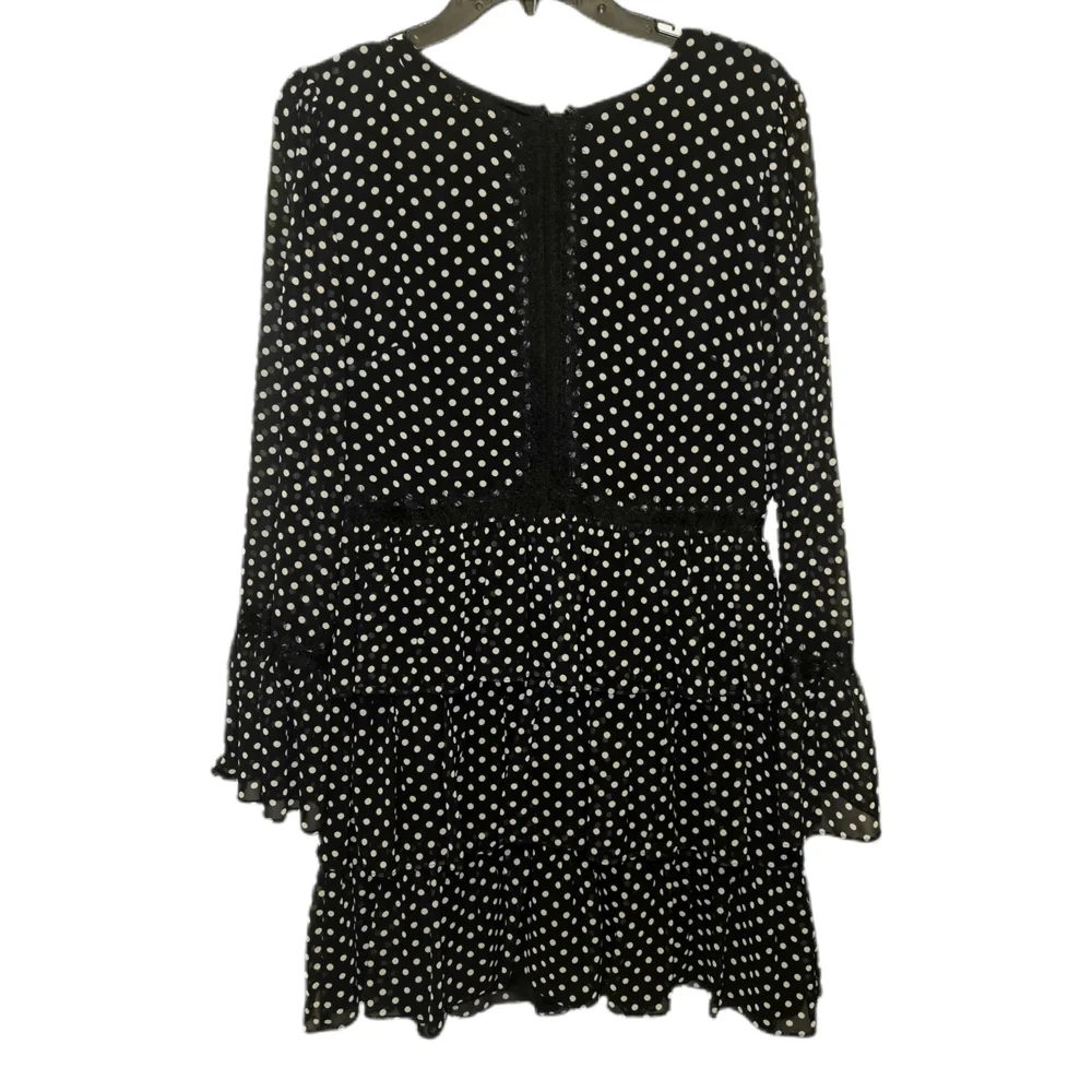 bebe Black and White Polka Dot Mini Dress - Picture 2 of 7